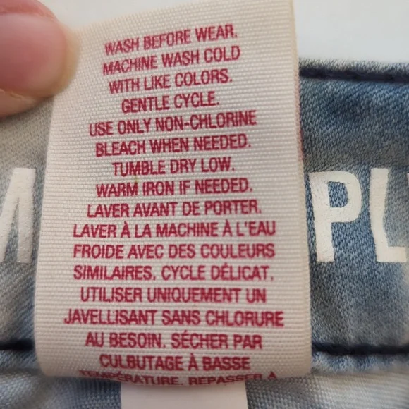 NWT Mossimo Tie Dye Fit 6 Coupe 6 Super Stretch Denim Legging Junior 9 Blue Boho - Picture 11 of 16